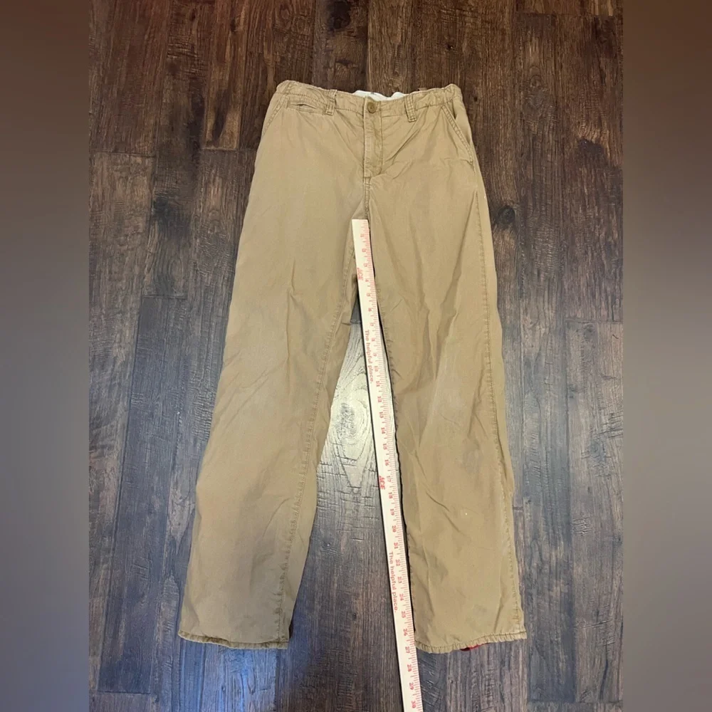 Gap Kids Flannel Lined Chino Pants Size Kids 14 Husky Color Tan